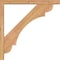 Ekena Millwork Olympic Block Smooth Bracket w/ Offset Brace, Western Red Cedar, 3 1/2"W x 24"D x 24"H BKT0402X24X24OLY05SWR - alternate 3